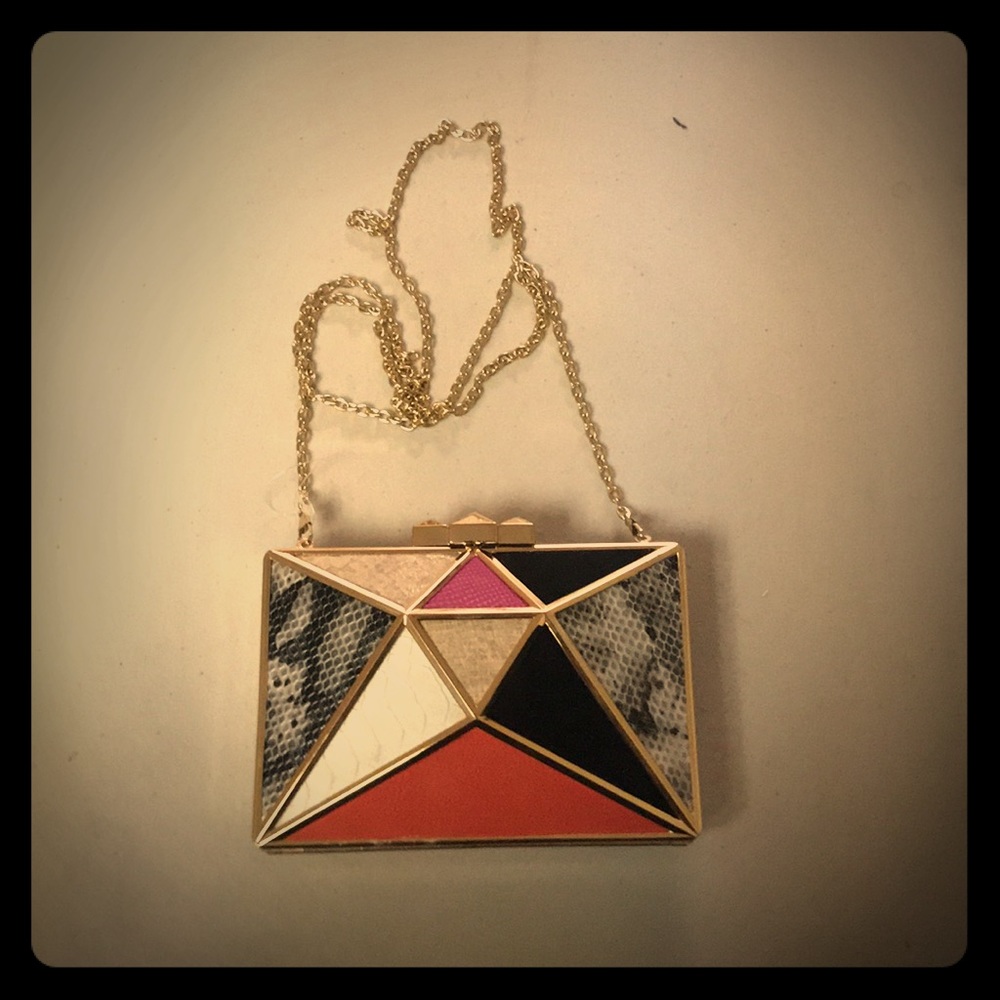 Cache Multi- Color Leather Evening Purse/Clutch